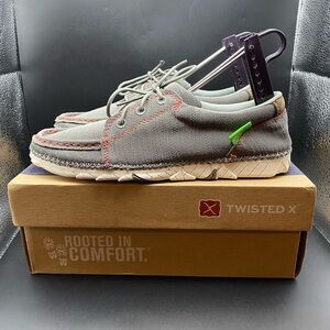 Twisted X ZERO-X Women’s Sneaker Shoes Gray Red Lace Up 7.5 M